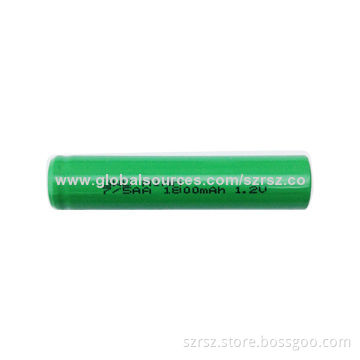 NiMH Battery, 1.2V, 1800mAh Capacity